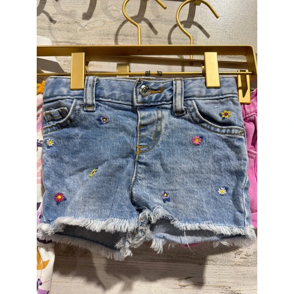 Tea Pekkle Carters Cat&Jack Girls 18-24M Summer Bundle Romper Shorts EUC
